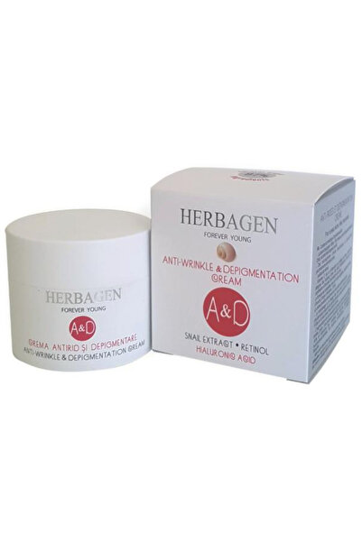 Herbagen Crema Antirid si Depigmentare cu Extract din Melc, Retinol si Acid H...