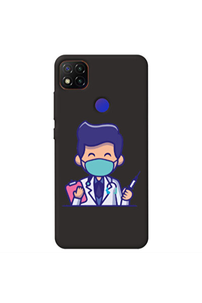 Other Xiaomi Redmi 9c Specialist Doctor Black Colored Silicone TPU Θήκη