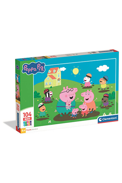 CLEMENTONI Puzzle maxi Peppa Pig Muddy Puddle 104 piese