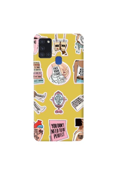 Other Samsung A21S Everything will be okay Yellow Colored Silicone TPU Θήκη