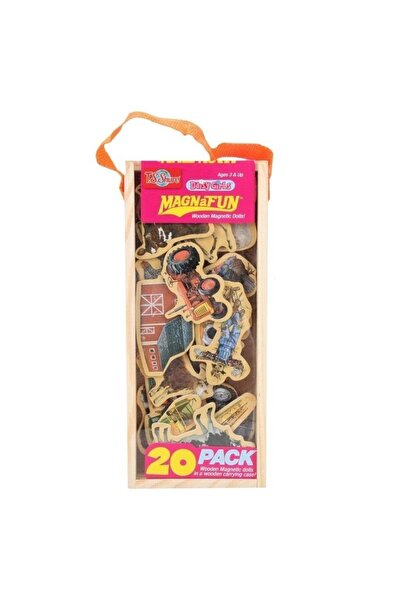 Trifox Puzzle magnetic din lemn multicolor 15x32cm pentru copii 3+