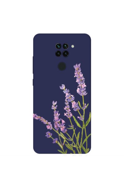 Other Xiaomi Redmi Note 9 Flowers 8 Dark blue Colored Silicone TPU Θήκη