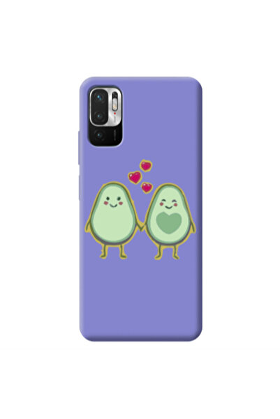 Other Xiaomi Redmi Note 10 Pro 5G Avocados Purple Colored Silicone TPU Θήκη