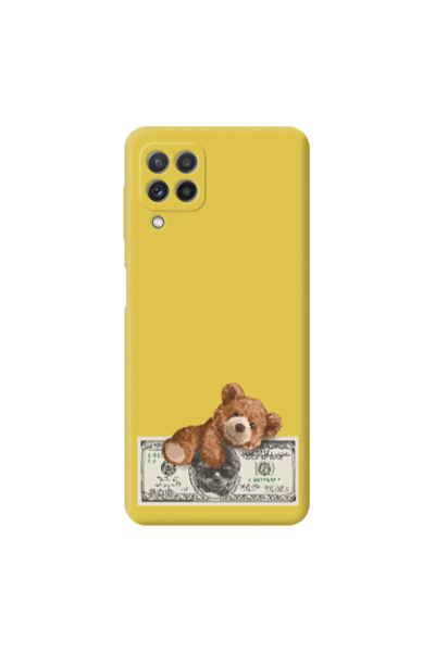 Other Samsung A22 4G Money Style Yellow Colored Silicone TPU Θήκη