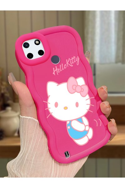 Hontinga Realme C21Y Compatible Case Camera Protector Red Silicone Couple Pho...