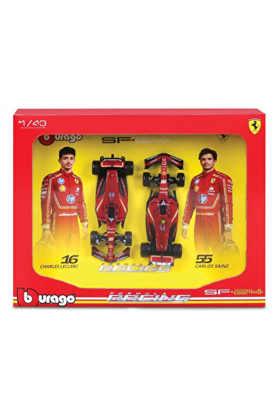OEM Set Bburago 2 modele Ferrari SF24 2024 1:43 Leclerc Sainz