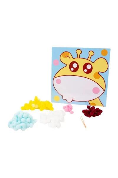 OEM Fandy mozaic pompon 3D Girafa set creativ 20 x 20 cm