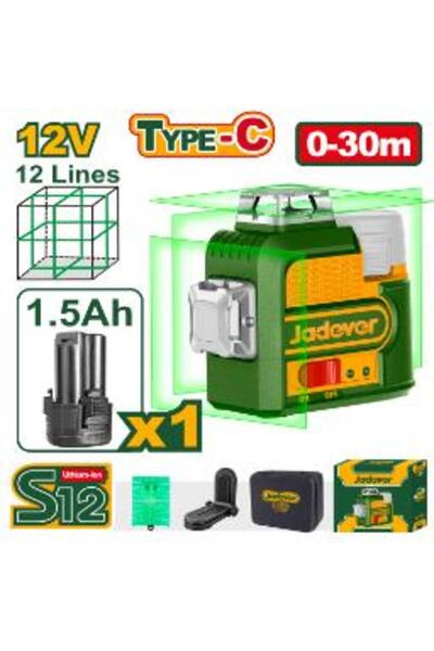 Jadever ميزان ليزر 12 خط -اخضر -