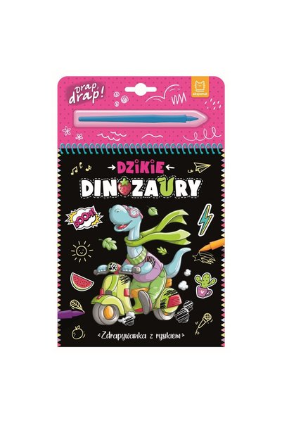 OEM Axaomit: Dinozauri sălbatici, carte de desenat cu stilou