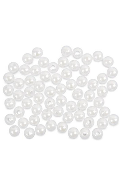 OEM Mărgele albe 8mm Fandy - 40g, ideale pentru artizanat și crearea de bijut...