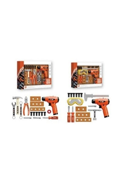 OEM Set scule de jucarie Madej 2 modele mix, cu bormasina si accesorii, din p...