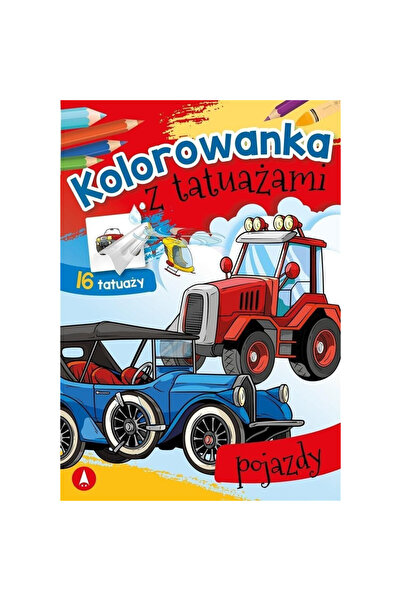 Skrzat Carte de colorat cu tatuaje. Vehicule Editura Skrza