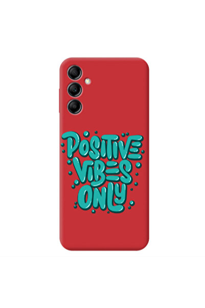 Other Samsung A14 5G Positive Vibes Only Red Colored Silicone TPU Θήκη
