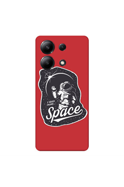 Other Xiaomi Redmi Note 13 4G I need more spacee Red Colored Silicone TPU Θήκη