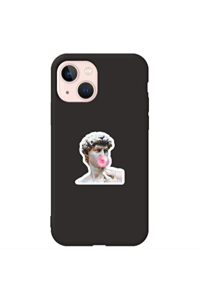 Other Apple iPhone 13 Bubble Black Colored Silicone TPU Θήκη