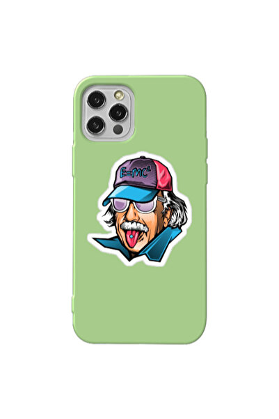 Other Apple iPhone 12 Pro Max Einstein Light Green Colored Silicone TPU Θήκη