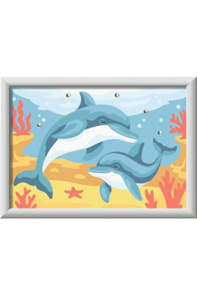 RAVENSBURGER Set pictura CreArt pentru copii, delfin saltaret, multicolor, 0x...