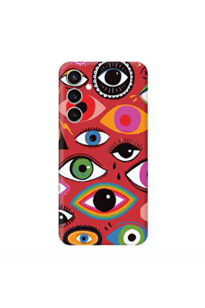 Other Samsung S24 Plus Colorful eyes Red Colored Silicone TPU Θήκη