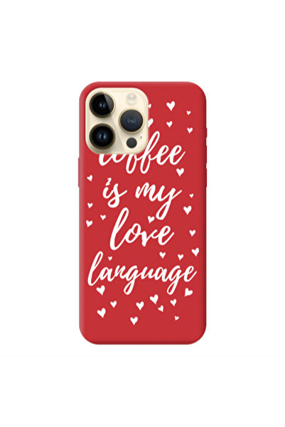 Other Apple iPhone 13 Pro Max Coffe is my love language Red Colored Silicone ...