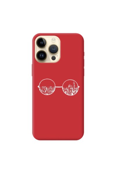 Other Apple iPhone 13 Pro Max Sunglasses Red Colored Silicone TPU Θήκη