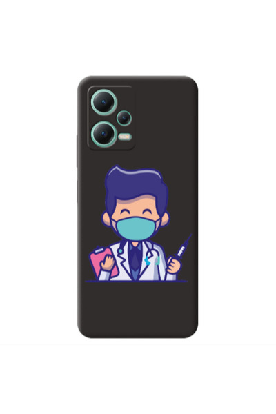 Other Xiaomi Redmi Note 12 Pro 5G Specialist Doctor Black Colored Silicone TP...