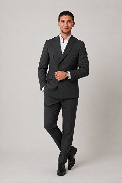 MODMEN Men's Double-Breasted Slimfit Suit Men's Sport Double-Breasted Suit