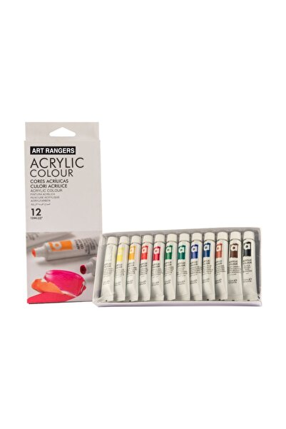 MC Micostore Акрилни бои Colorarte, 12 цвята по 12 мл, EA1212C