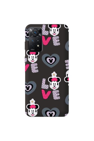 Other Xiaomi Redmi Note 11 4G Minnie Black Colored Silicone TPU Θήκη