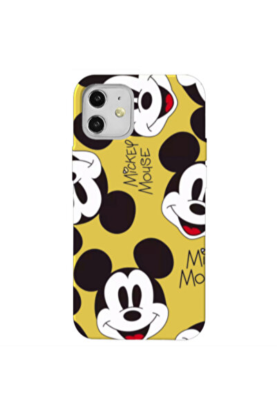 Other Apple iPhone 12 Mickey Mouse Yellow Colored Silicone TPU Θήκη