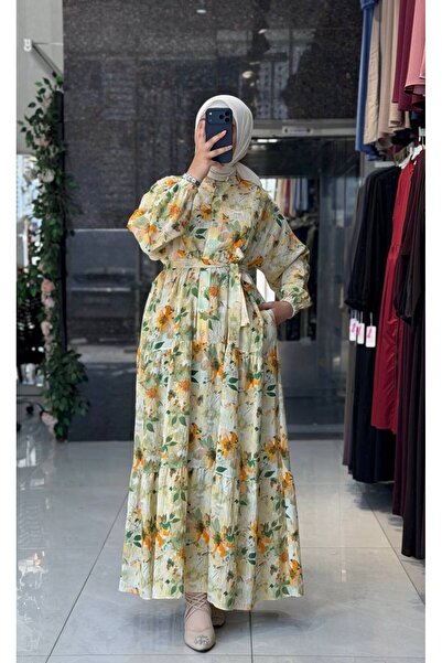 Moda Fatma modal dijital Elbise rahat kalıp