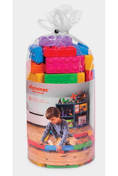 Marioinex Set 12 platforme + 16 blocuri constructie, Marioinex, Multicolor
