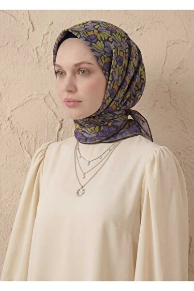 SILKHOME EŞARP FLORAL DESEN PAMUK EŞARP
