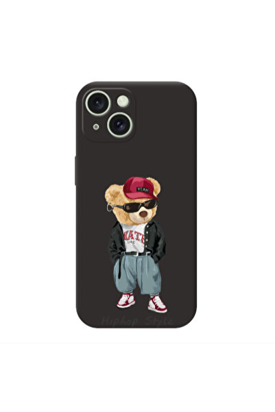 Other Apple iPhone 15 Plus Hip hop style Black Colored Silicone TPU Θήκη
