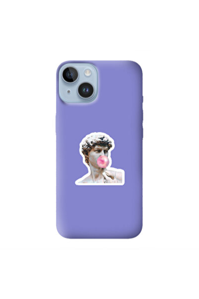 Other Apple iPhone 14 Bubble Purple Colored Silicone TPU Θήκη