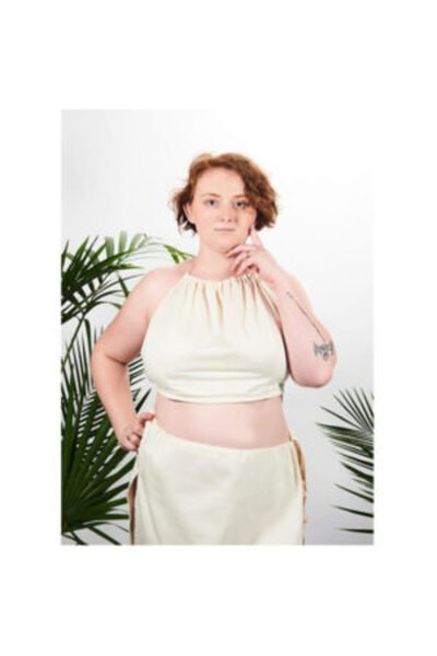 YEYE Made In Nature Sutien sauna Yeye XXL din bumbac 100% Ecru XXL