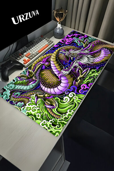 urzuva Ember Dragon 70x30 3mm Gaming Oyuncu Mouse Pad Kaymaz Taban Büyük Klavye Fare Altlığı Mousepad