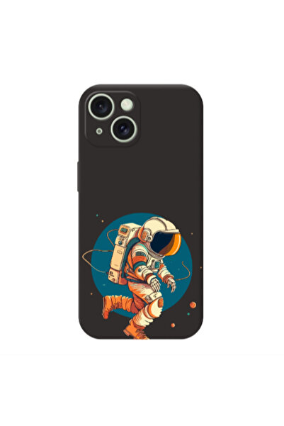 Other Apple iPhone 15 Plus Run Space Black Colored Silicone TPU Θήκη