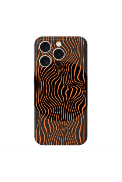 Other Apple iPhone 15 Pro Max Trapezoidal lines Black Colored Silicone TPU Θήκη