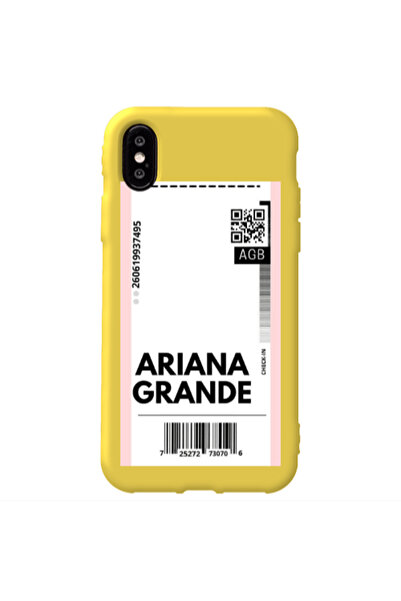 Other Apple iPhone Xs Max Ariana Grande AGB Yellow Colored Silicone TPU Θήκη