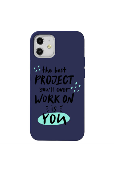 Other Apple iPhone 12 The Best Project Dark blue Colored Silicone TPU Θήκη