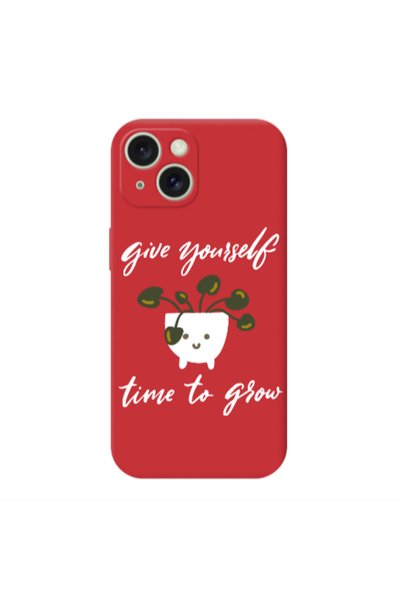 Other Apple iPhone 15 Plus Give Yourself Red Colored Silicone TPU Θήκη