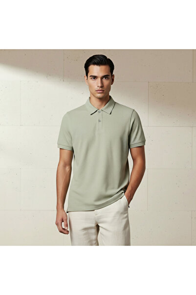 FAV Men Short Sleeve Textured Polo T-shirt
