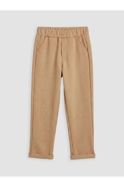 LC Waikiki Lcw Kids Beige Elastic Waist Boys' Trousers
