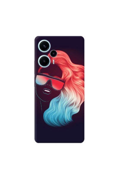 Other Xiaomi Poco F5 Girl with glasses Transparent Silicone TPU Θήκη