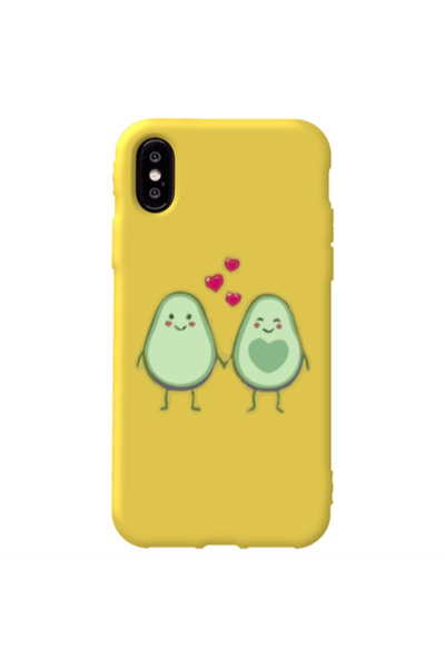 Other Apple iPhone Xs Max Avocados Yellow Colored Silicone TPU Θήκη