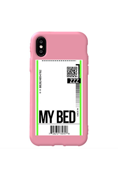 Other Apple iPhone Xs Max My Bed ZZZ Pink Colored Silicone TPU Θήκη