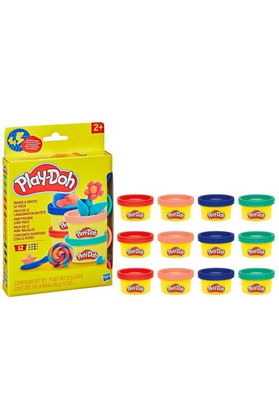 Hasbro Play-Doh Set de 12 produse pentru distracție și surprize - Culori vesele!