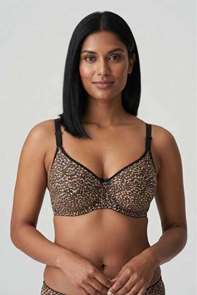 Brashop Sutien pentru femei cu model leopard, fără sârmă, fără susținere, din...