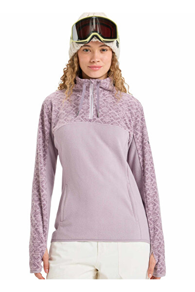 Quiksilver ERJFT04831-SAYNA HALF ZIP Lila Dik Yaka Normal Desenli Kadın Sweat...