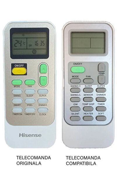 Generic (Unbranded) Telecomanda inlocuitoare compatibila Aer Conditionat Hise...